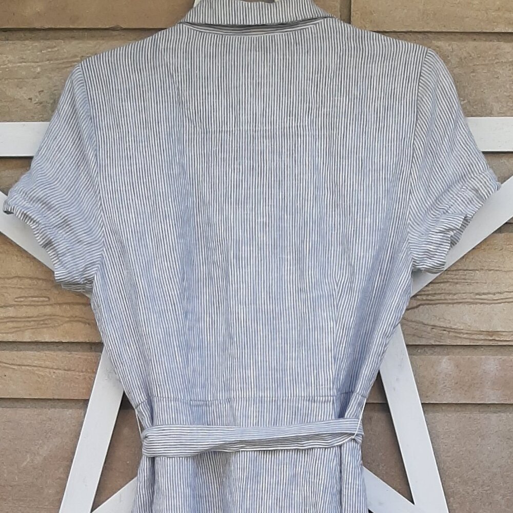 Quince Midi 100% European Linen Dress Cottage Core - Picture 6 of 9